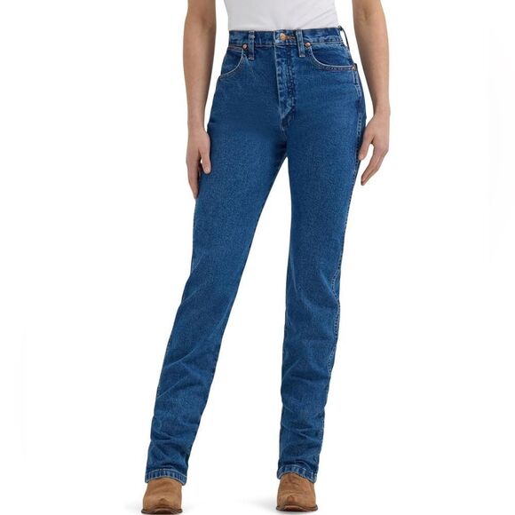 Wrangler Women's Cowboy Cut High Rise Slim Fit Tapered Leg Jeans NEW SZ 3 X 32 - Picture 1 of 7